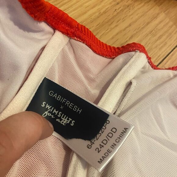 Gabifresh swimsuits for all red swim top 24D / add f02 - Picture 5 of 5